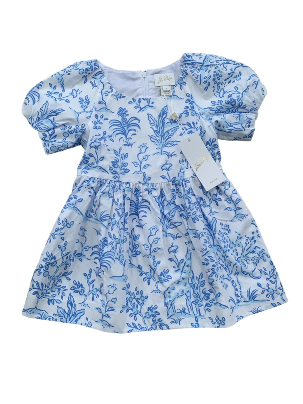 Lilly Pulitzer NWT Size 2 Years Mini Knoxlie Dress in Resort White Blue Floral